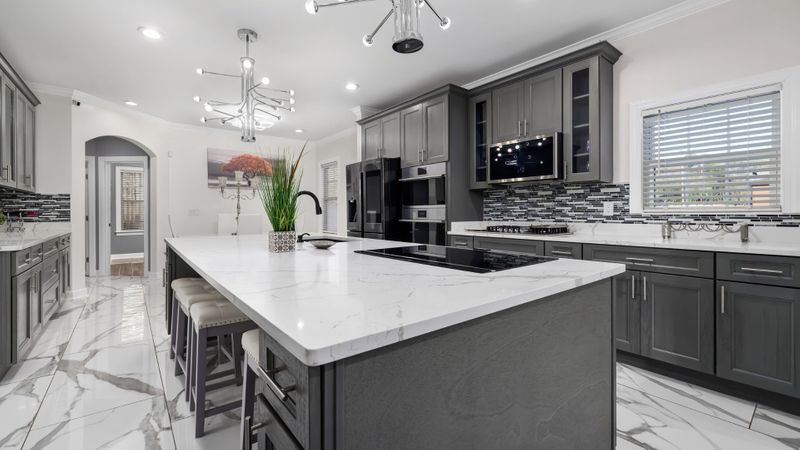 new kitchen countertop in a remodeled kitchen