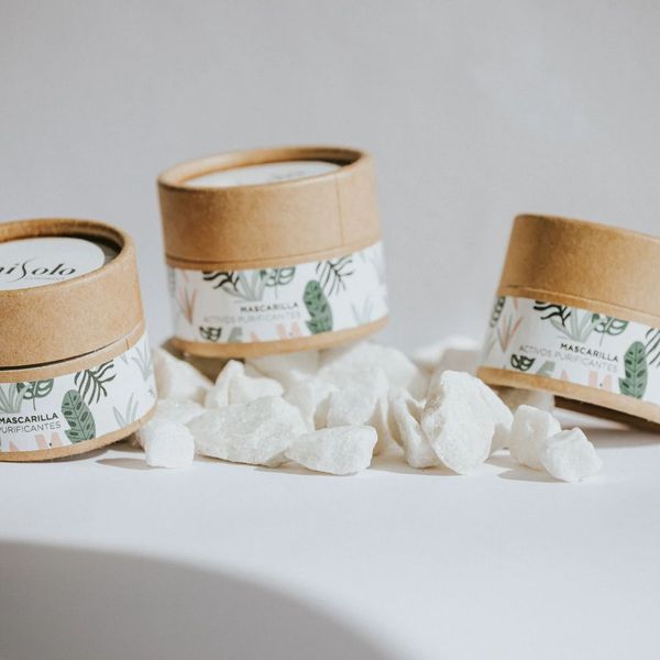 Three cardboard jars as an example of eco-friendly packaging