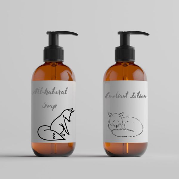 soap and lotion product labels