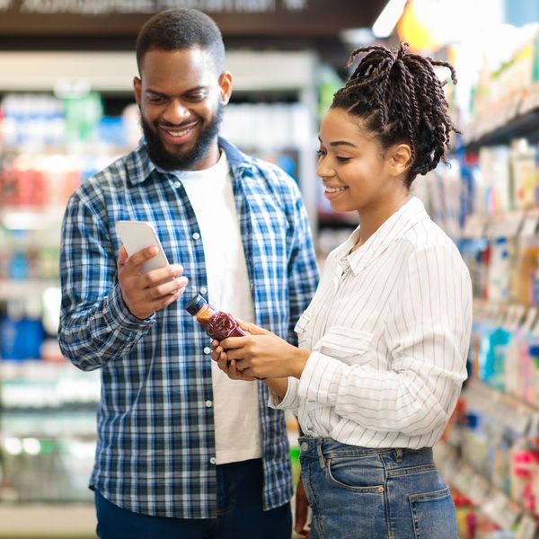 people looking at product