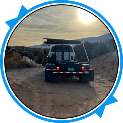 scrapy bins truck driving at landfill