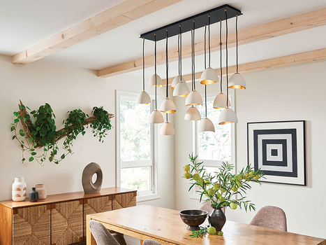 Transitional pendant track lighting