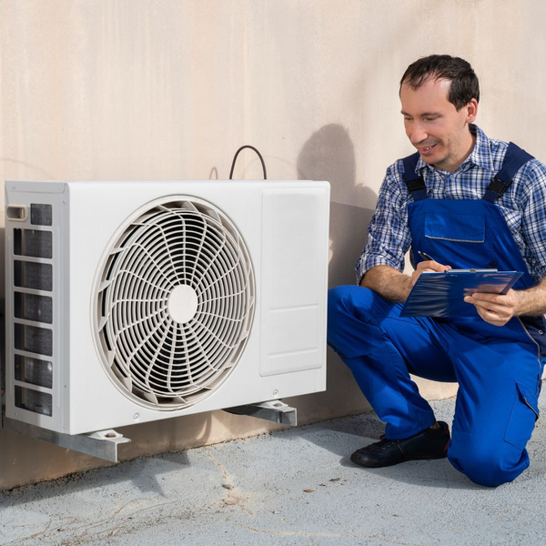 technician working on air conditioner