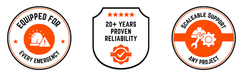 Equipped for Every Emergency, 20+ Years Proven Reliability, Scaleable Support, Any Project