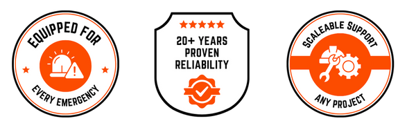 Equipped for Every Emergency, 20+ Years Proven Reliability, Scaleable Support, Any Project