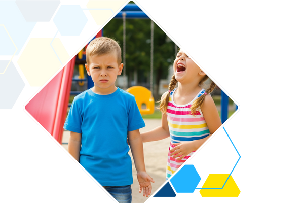 girl laughing and boy upset girl laughing and boy upset