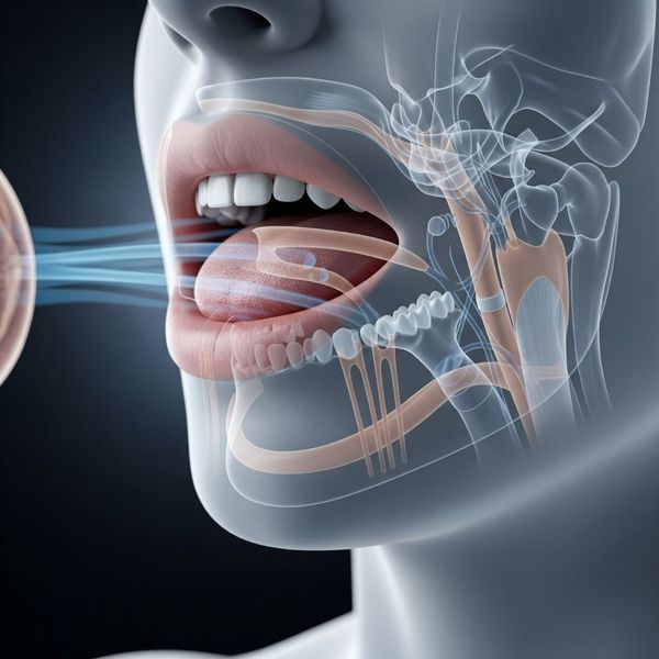 detailed medical illustration of the human mouth and throat detailed medical illustration of the human mouth and throat