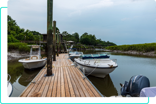 Dock with boats