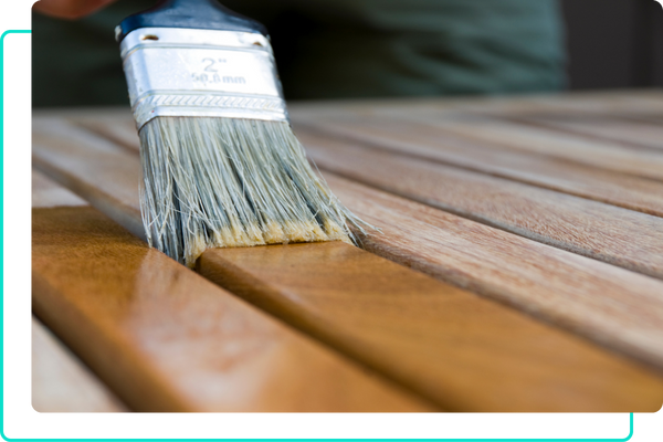 Staining wood slabs