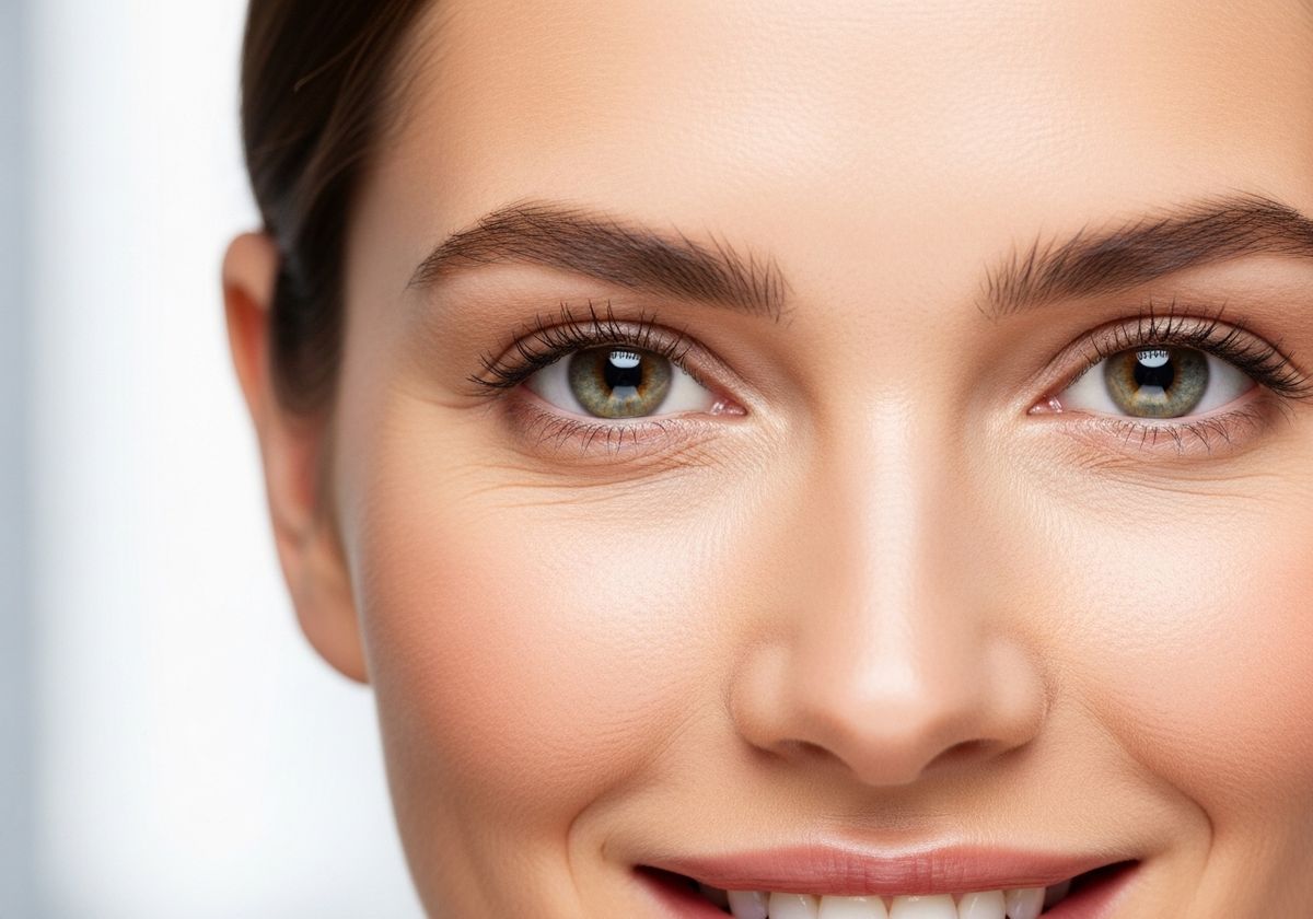 Close-up of a Smiling Woman's Face