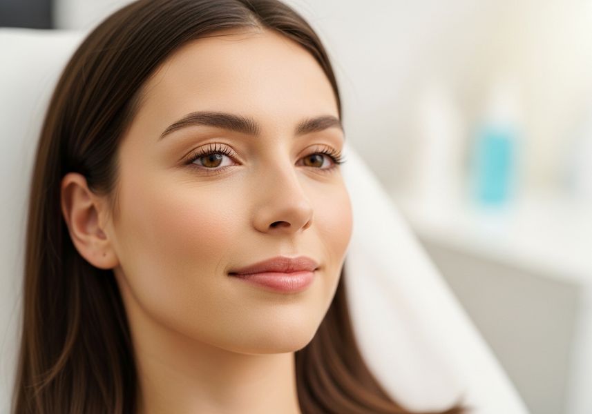 Close-up Portrait of a Woman with Smooth Skin