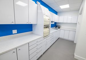 Cabinets and lab equipment at Madison Dental in South Howell