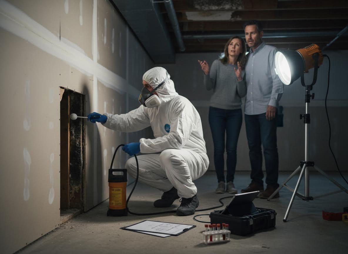 Mold Inspection and Testing in a Basement