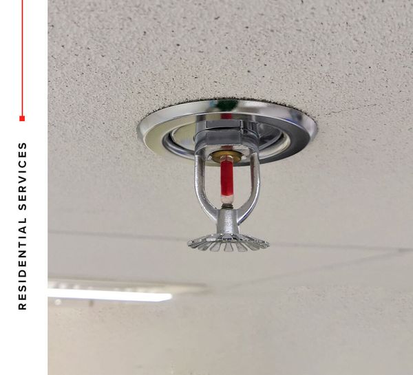 residential services - fire sprinkler on ceiling