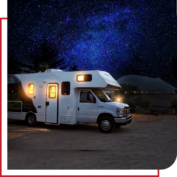 RV at night.