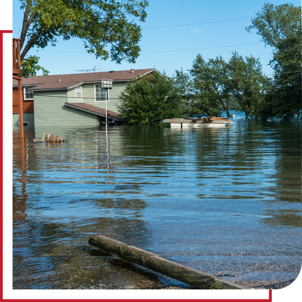 flooded neighborhood