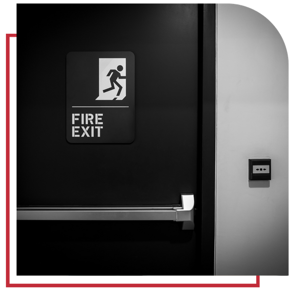 fire exit at an apartment building
