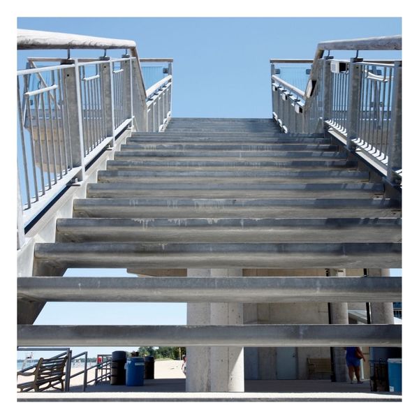 aluminum stairs to the beach