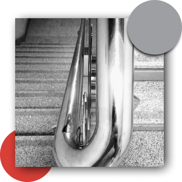 Aluminum railing.