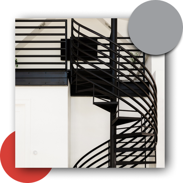 Spiral stairs.