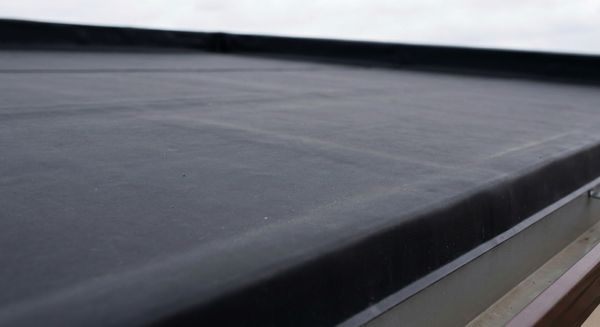 black EPDM rubber roofing membrane
