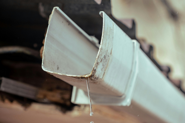Gutter dripping water