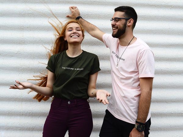 image of happy young man and woman