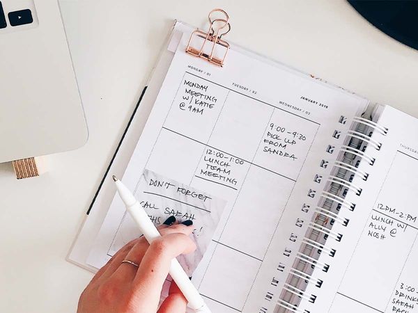 A photo of an office calendar. A photo of an office calendar.
