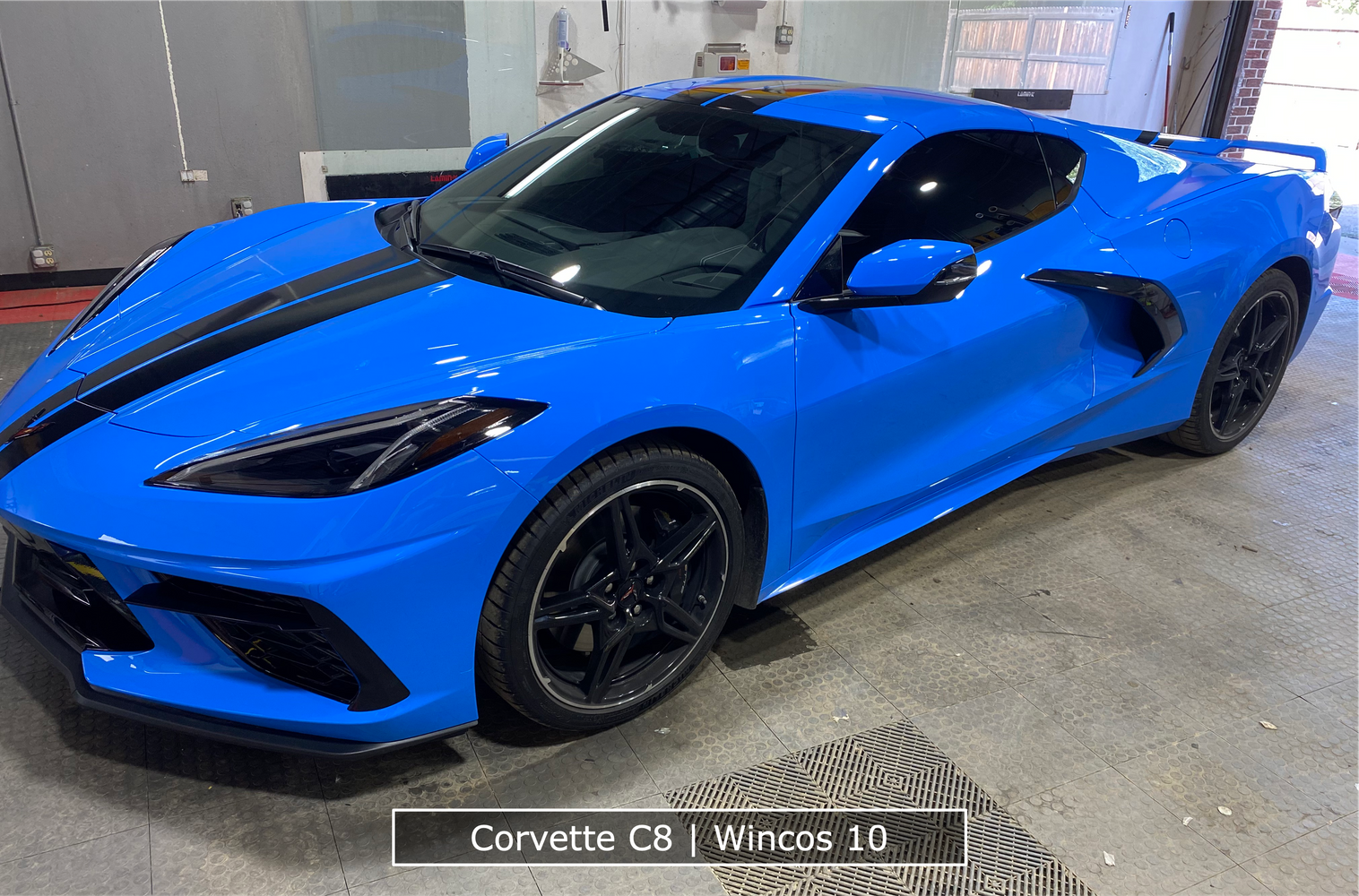 Blue C8 Corvette Tint