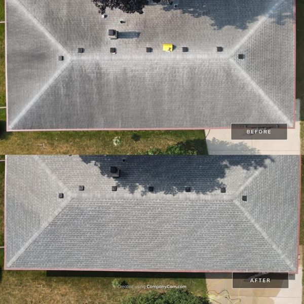 Before and after roof rejuvenation 