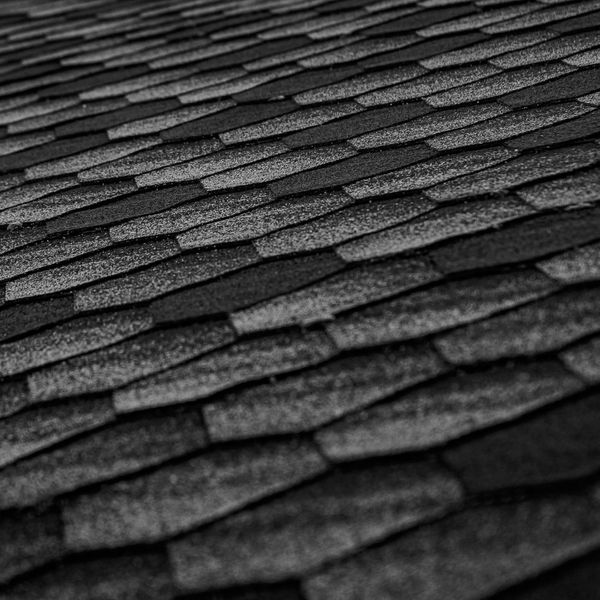 closeup of asphalt shingles