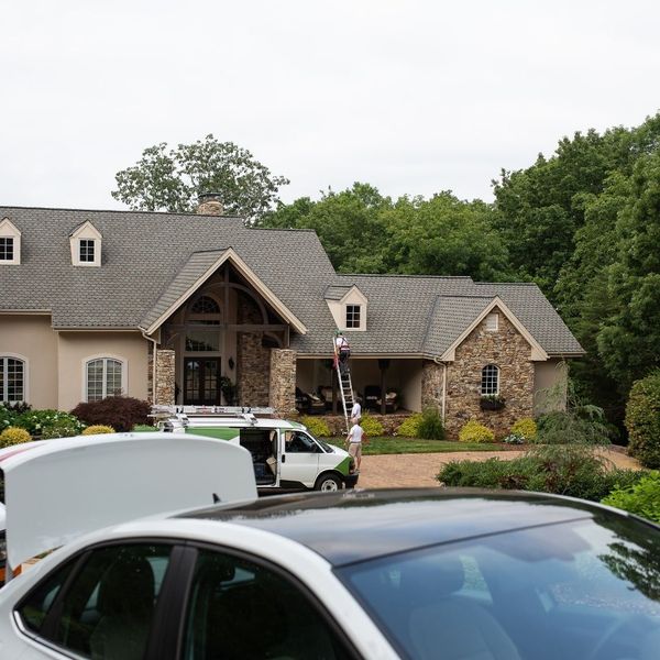 Guaranteed Roof conducting a roof inspection