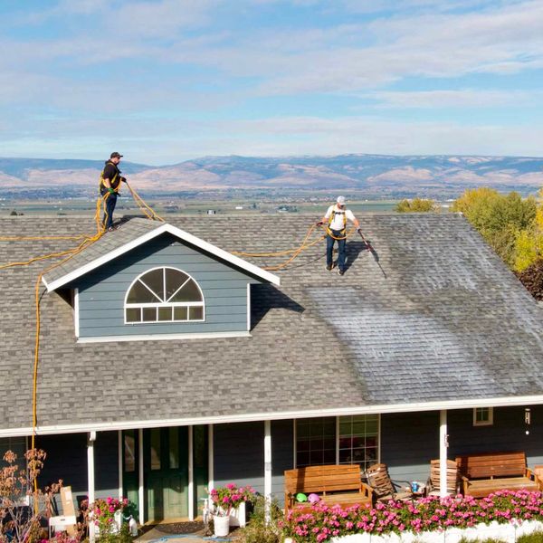 A Roof being cleaned 