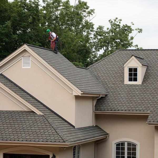 Guaranteed Roof conducting a roof inspection