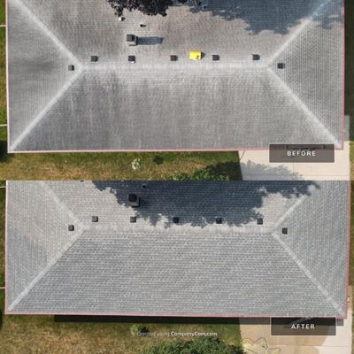 before and after of roof restoration
