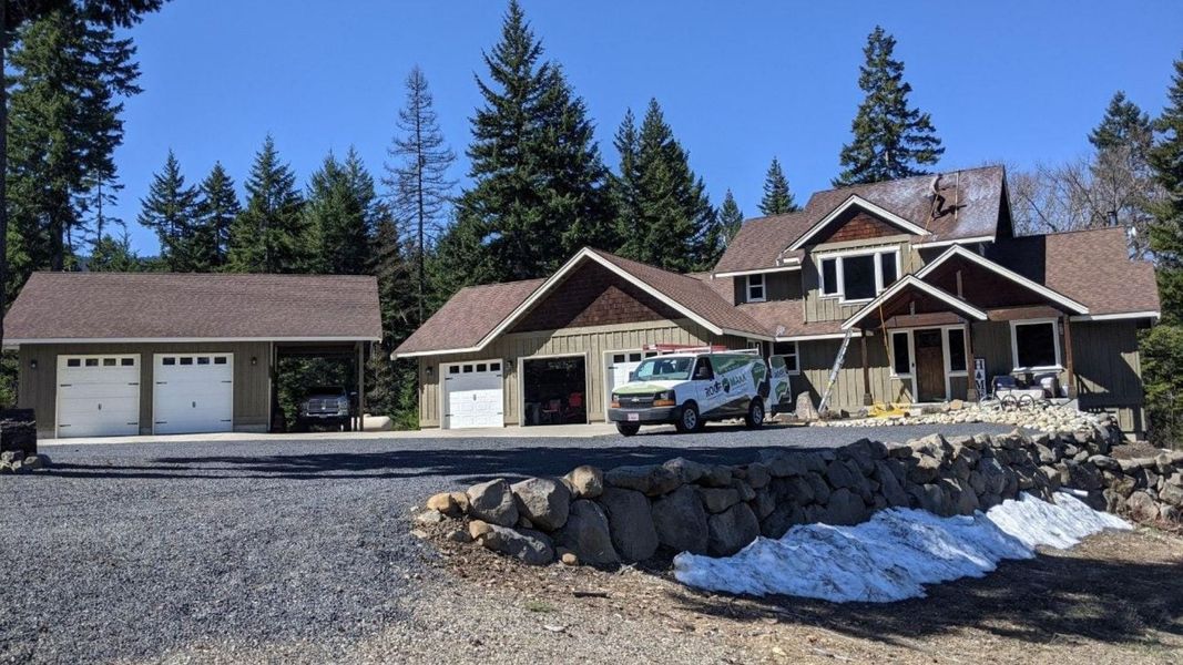 Roof being rejuvenated Roof being rejuvenated
