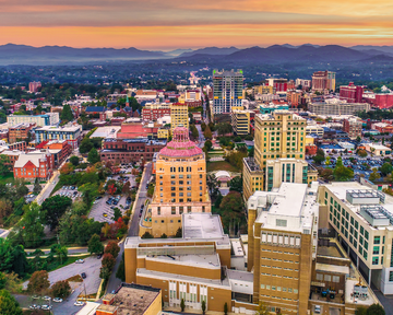 Cityscape of Asheville. Asheville