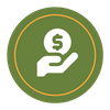 icon of hand holding dollar sign