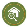 icon of house with magnifying glass