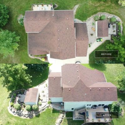 before and after of roof restoration