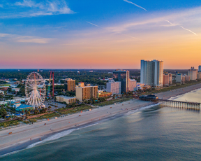 Myrtle Beach pier and beach. Myrtle Beach