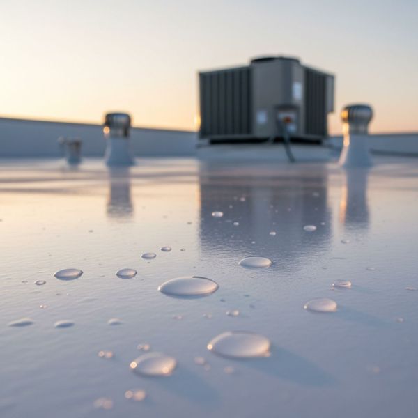 waterproof roof coating for a commercial building