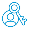 Image of a key and profile Image of a key and profile