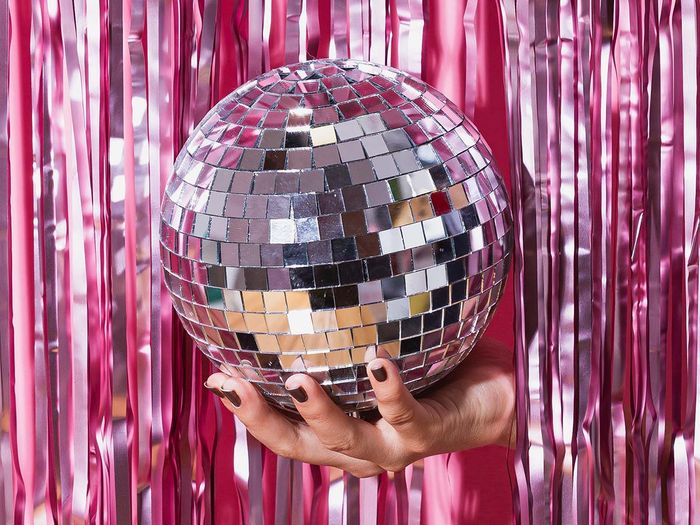 disco ball picture prop