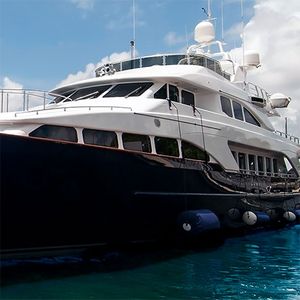 Exterior of a yacht parked