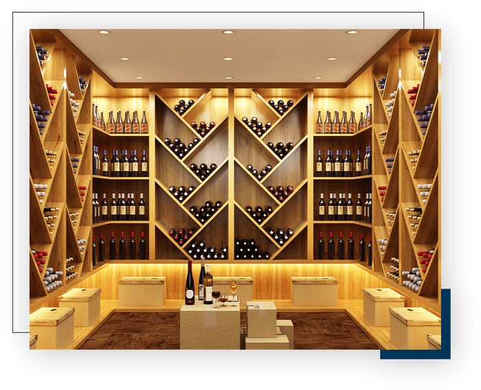 Interior of Wine Cellar 