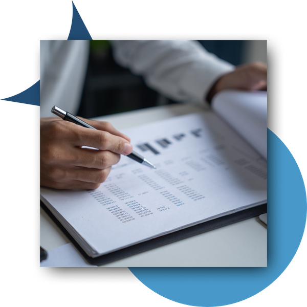 Accountant reviewing numbers