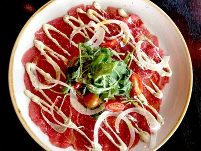 Beef Carpaccio - Lemon Dill Aioli - Pickled Fennel - Tomatoes - Arugula - Parmesan.jpg