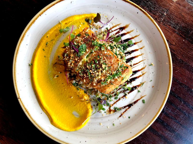 Halibut - Gremolata - Carrot Ginger Puree - Farro Salad Spinach - Copy.jpg