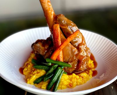 Lamb Shank - saffron risotto - vegetables.jpg